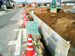 一般土木工事:U字溝設置01